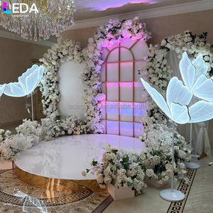 LEDA ชุดฉากหลังงานแต่งงานแบบสามชิ้น ดีไซน์ทันสมัย สีทองเมทัลลิก รุ่นใหม่ล่าสุด - Product Image 4