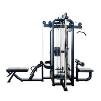 Système d'entraînement multi-utilisateurs à 4 stations avec câbles métalliques, robuste, pour la musculation et le fitness, idéal pour les salles de sport commerciales