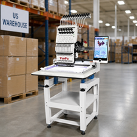Machine à broder informatisée MT-1501 à tête unique et 15 aiguilles, stock disponible en entrepôt aux États-Unis, prête à être expédiée pour les ateliers de casquettes et de vêtements