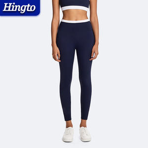 Legging Olahraga Wanita ODM Daur Ulang Model Push Up Warna-Blok Pinggang Tinggi Tanpa Jahitan Depan Legging <span class=keywords><strong>Yoga</strong></span> Fashion Wanita - Product Image 6