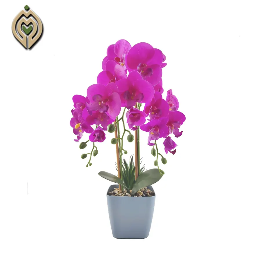 Wholesale Artificial Orchid Flower Simulation Plants Real Touch For House Indoor Wedding Decor Plastic Orchid Greenery