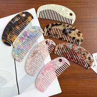 Peigne à cheveux Yuxi personnalisé en acétate écologique de 12 cm avec trou de suspension, antistatique, multicolore, portable, pour femmes