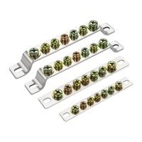 Barre de terre en cuivre pur 3/5/7 trous, barre de mise à la terre de 215 mm, bande de mise à la terre, bornier de câblage, boîtier de distribution pour salle serveur