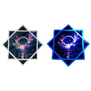 Lenço de Mão Giratório Flow Star, Reativo a UV, Forma Quadrada, <span class=keywords><strong>Bandana</strong></span> para Malabarismo - Product Image 3