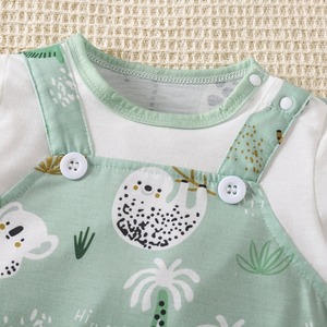 Ropa para bebé con cierre de botón a presión en la entrepierna, mono con estampado de <span class=keywords><strong>Koala</strong></span>, mono de manga corta, pijamas para bebé de 0 a 18 meses - Product Image 3