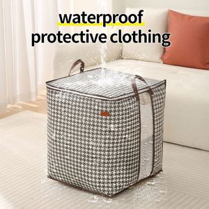 Organisateur de vêtements pliable pour la maison, sac de rangement grande capacité en tissu non tissé pour vêtements, sacs de rangement sous le lit - Product Image 3