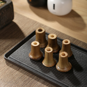 Bamboo Lid Holder For Tea Ceremony 3.5x4cm New Chinese Style Teapot Accessory - Product Image 1