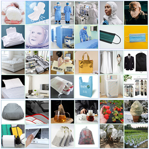 3-fach chirurgische Einweg-Gesichts maske Rohmaterial Schmelz geblasener Stoff SS Spunbond Vliesstoff KN95 KF94 N95 - Product Image 3