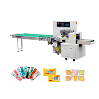 Machine d'emballage horizontale automatique compacte haute vitesse BG-350 PE pour gâteaux et chocolats, avec impression et purge d'azote, pour emballage en rouleau