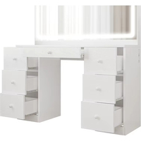 Table de maquillage minimaliste moderne, petite, de luxe, avec rangement intégré