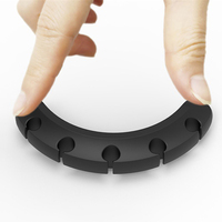Enrouleur de support de câble de gestion de paquet d'organisateur de cordon de câble de bureau adhésif en silicone pour organiser le câble USB/cordon d'alimentation/fil