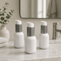 Flacon de lotion 50 ml en plastique PET, flacon rechargeable pour soins de la peau, pour base de maquillage, crème solaire et crème pour les mains, emballage cosmétique