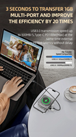 Nouvelle station d'accueil USB-C 10-en-1 2026 avec chargeur magnétique sans fil 15W, PD100W, 4K60Hz, Gigabit RJ45, USB3.0, lecteur de cartes SD TF