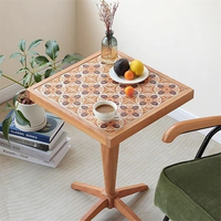 Table basse extensible en bois massif durable au design nordique pour salon, salle à manger, chambre à coucher