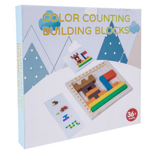 2025 Montessori Classic Wood Puzzle Cube Ten Color Counting Building Blocks for Primary School Kids Educational Toys Learning - Product Image 6