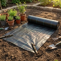 Rouleau de tissu non tissé en polypropylène spunbondé pour le contrôle des adventices, barrière anti-mauvaises herbes, tissu paysager