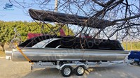 En vente Catamaran électrique Grand bateau ponton de luxe en aluminium et fibre de verre Super luxe pour la croisière, la pêche et les loisirs