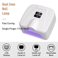Lampe de séchage pour ongles en gel, capteur automatique, double zone, lampe UV LED pour ongles