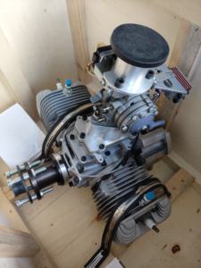 محرك طائرة نموذجية بمحرك بنزين 350 سي سي مبرد بالهواء للطائرات بدون طيار، محرك ثنائي الأسطوانات ثنائي الأشواط للطائرات ذات الأجنحة الثابتة والمحاريث - Product Image 2