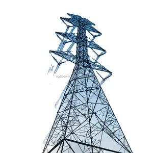 برج الصلب المجلفن في الهواء الطلق لتوزيع الطاقة الكهربائية مع التفتيش قبل الشحن بناء الهيكل الصلب