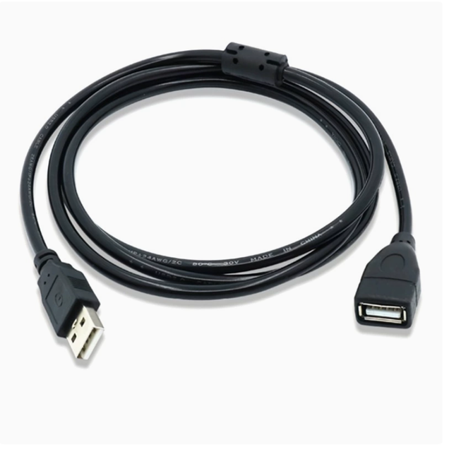 Factory Direct Sales of USB Cables, USB Extension Cables, 3-meter USB 2.0 Extended Data Cables, Black, All-copper Wire Core.