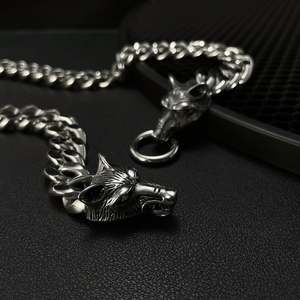 Collar con Colgante de Mariposa de Acero Inoxidable Chapado en Oro para Hombre, Estilo Europeo Americano, Hip Hop, Personalidad, Moda - Product Image 2