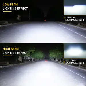 Conjunto de faros delanteros de coche para motocicleta personalizado haz Alto y Bajo ojos de Ángel para coche faros LED redondos RGB de 7 pulgadas para Wrangler JK