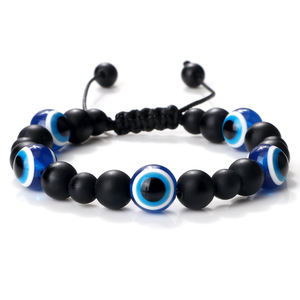 Nuovo Braccialetto con Occhio del Diavolo in Pietra Naturale Curativa, Bracciale Regolabile in Occhio di <span class=keywords><strong>Tigre</strong></span> Naturale con <span class=keywords><strong>Occhi</strong></span> Blu e Corda Intrecciata - Product Image 6