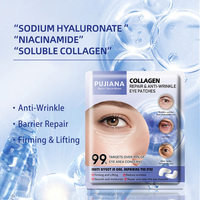 Patchs pour les yeux au collagène or, marque privée, anti-rides, masque pour les cernes, anti-poches, hydratant, raffermissant