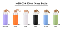 Bouteille d'eau portable en verre, multi-couleurs, logo personnalisé, créative, unisexe, sans BPA, anti-fuite, écologique, pour le sport et les voyages