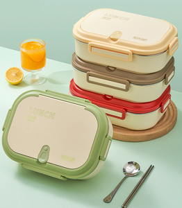 Fiambrera Bento de acero inoxidable con aislamiento caliente, contenedor de alimentos portátil con función calentable y tapa de plástico para recién nacidos - Product Image 2