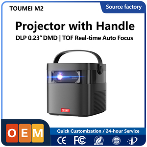 Proyector de Videojuegos M2 1080P con Soporte 4K + Altavoces de 10x2W, Android 9, Batería Integrada (3-4h), Uso en Exteriores, Compatible con <span class=keywords><strong>Netflix</strong></span>/YouTube - Product Image 1