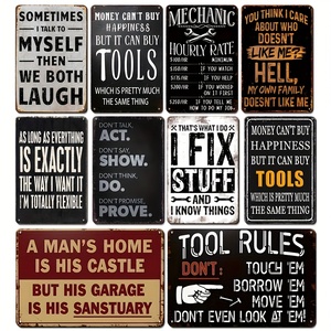 Targa in metallo stile retrò per officina meccanica, con scritta 'I Fix Stuff And I Know Things', decorazione da parete per man cave, garage e officina. - Product Image 2