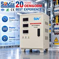 Stabilisateur de tension automatique de type servo 15000VA, entrée large 110-250V, monophasé, modèle SVC en cuivre pour usage domestique