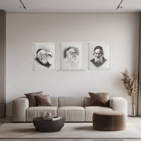 Conception claire Artisanat Décor Plaque Impression Affichage Personnalisé Peinture Portrait Lucite Rabbin Produits Judaica Cadeaux Art Juif