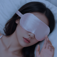 Masque pour les yeux en satin de soie imprimé personnalisé, masque de sommeil pour rêve lucide, sangle élastique pour les cils, masque pour les yeux