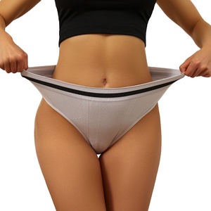 Culottes élastiques à taille <span class=keywords><strong>large</strong></span>, style hipster, taille moyenne, sous-vêtements en <span class=keywords><strong>coton</strong></span> pour femme – Offre spéciale - Product Image 4