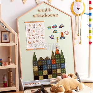 Moetry 3-in-1 trong nhà trẻ em bằng gỗ STEM khối Tường Nhà Hình dạng xây dựng tường trò chơi cho Montessori chăm sóc trẻ em centre - Product Image 4