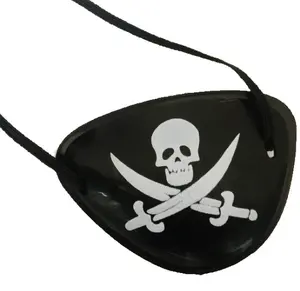 PVC-Piraten-Augenpatch Piratenmasken dekorativer Augenpatch Piratenkaptein Cosplay Crossbone Halloween-Party