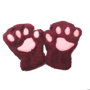 Baby Winter Thick Warm <strong>Gloves</strong> Outdoor Half Finger <strong>Gloves</strong> Cute Cartoon Cat <strong>Claw</strong> <strong>Gloves</strong> - Product Image 4