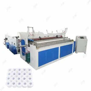 Kitchen Towel Toilet Tissue Paper Cutting Packing Machine, Automatic Embossing Toilet Paper Roll Make Machine