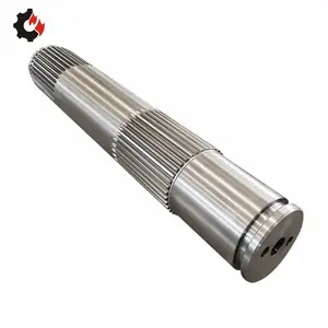 34CrNiMo6 Big Forging Alloy Steel Main shaft large spline Shaft