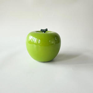 Керамическая урна для праха в форме яблока для домашних животных, декоративная мемориальная урна для собак и кошек, урна-сувенир с отпечатком лапы для домашнего декора - Product Image 2