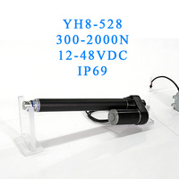 Actionneur linéaire à double étage YH8-528 DC Brush IP66 étanche 50W, course personnalisable 10-2500 mm et charge pour appareils électroménagers
