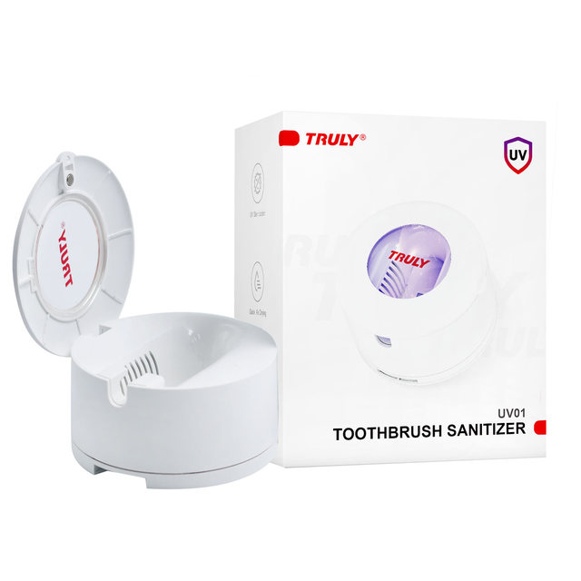 Truly Plastic UV Toothbrush Sanitizer Wall Mounted USB Type-C Rechargeable UVC Sterilizer with Drying Function for Bathroom