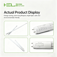 Tubo LED T8 Tipo B de 4 pies y 2 pies, de un solo extremo o doble extremo, compatible con balasto bypass, tubo de vidrio de 15W, 14W, 9W, 7W para oficina y garaje