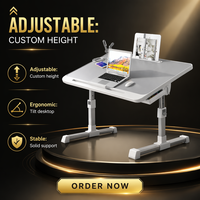 Support portable pour ordinateur portable avec pieds antidérapants robustes pour la lecture, la prise de repas et le travail - Construction stable et fiable
