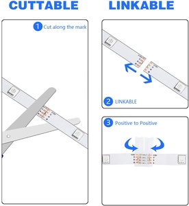 12 Volt 32.8 ft ứng dụng điều khiển 5050 <span class=keywords><strong>RGB</strong></span> âm nhạc <span class=keywords><strong>Sync</strong></span> <span class=keywords><strong>LED</strong></span> Strip ánh sáng thông minh cung cấp điện và 40key điều khiển từ xa - Product Image 2