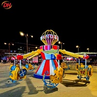 Manège d'attraction pour parc, équipement de terrain de jeux extérieur, 24 places, avion à commande manuelle, 380V 12KW