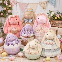 Peluche lapin aux oreilles tombantes, douce et câline, pour enfants, garçons, filles, bébés, cadeau d'anniversaire, de Pâques, de Noël, de l'heure du coucher